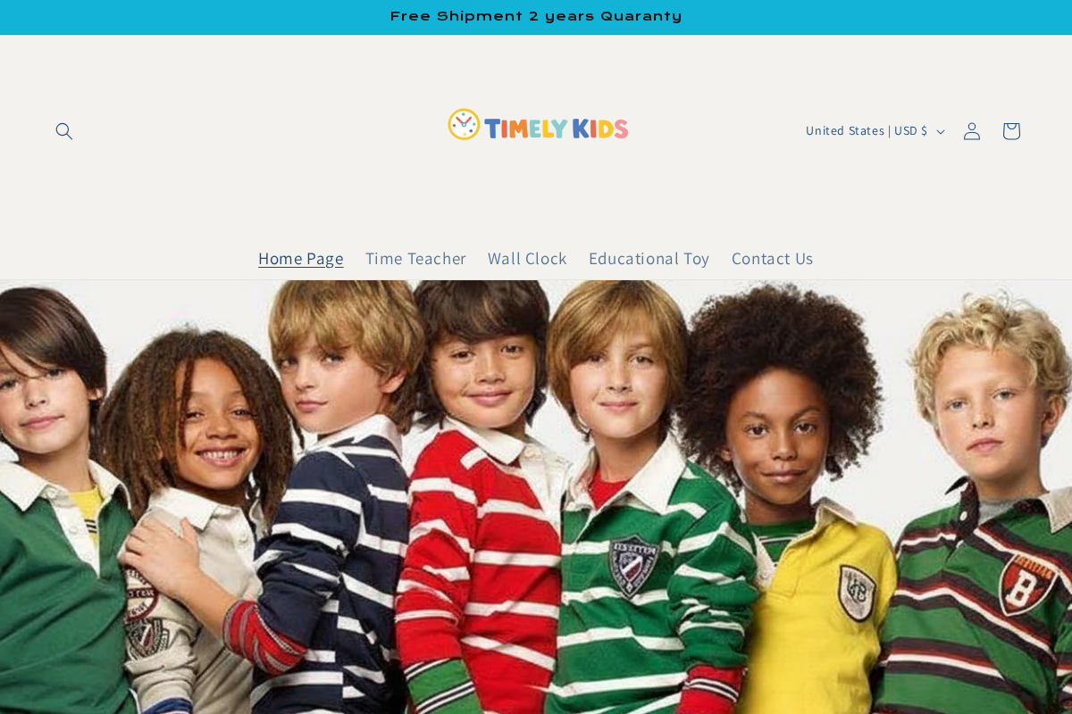 Timely Kids homepage screenshot