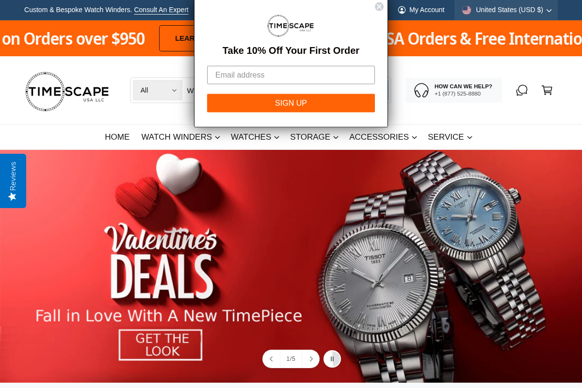 TimeScape homepage screenshot