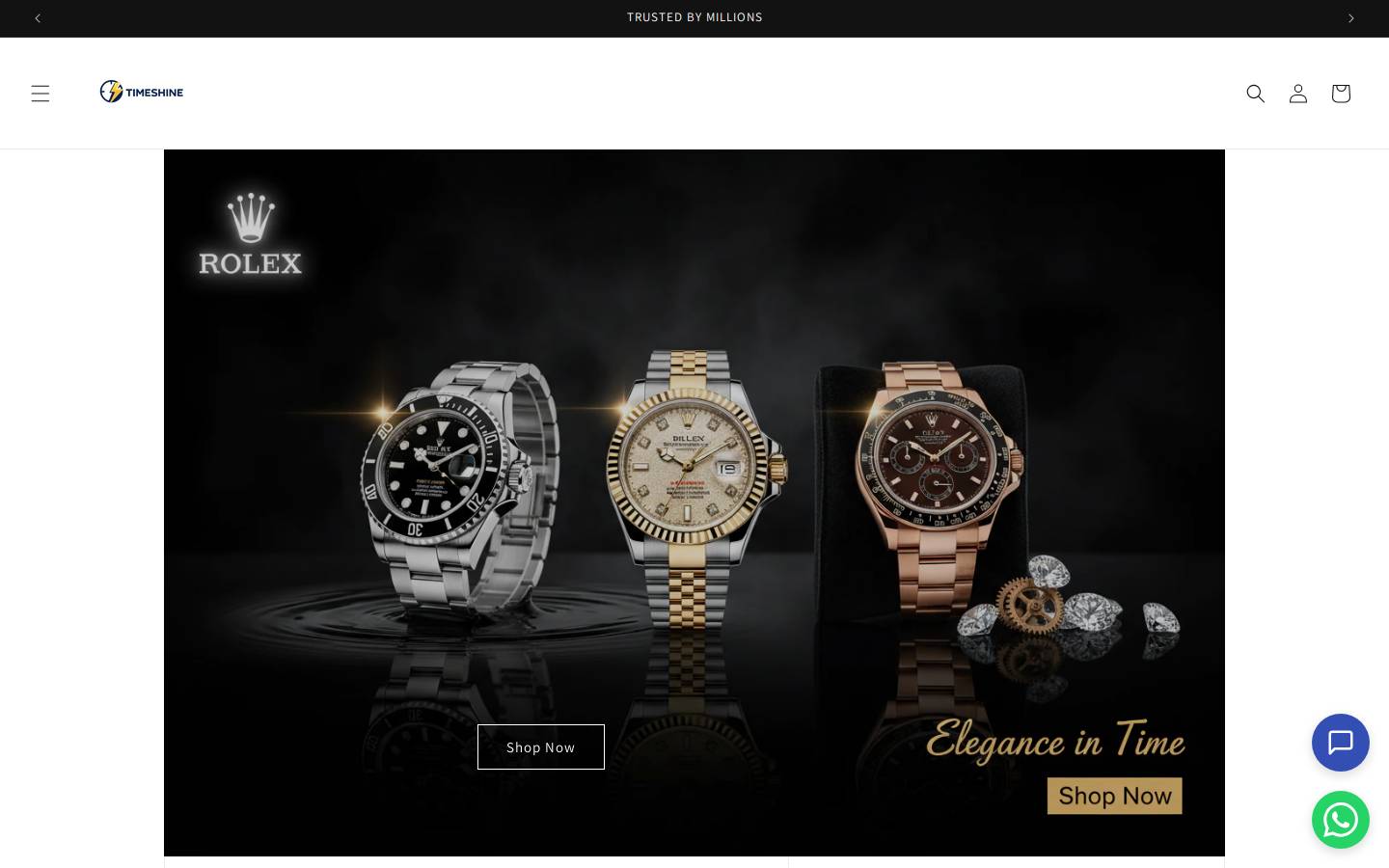 timeshine.store homepage screenshot
