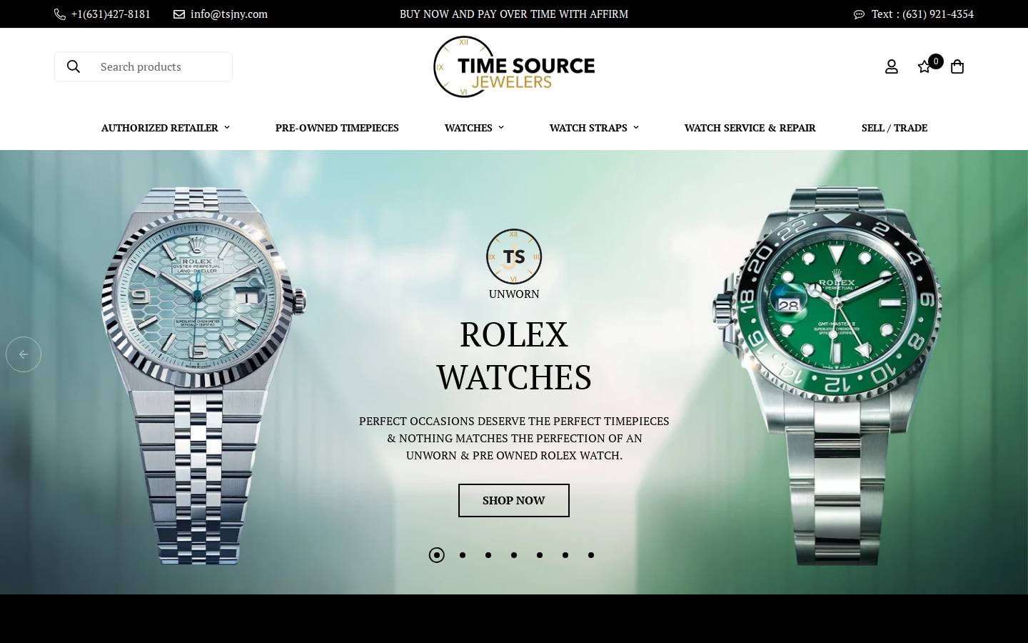 timesourcejewelers.com homepage screenshot