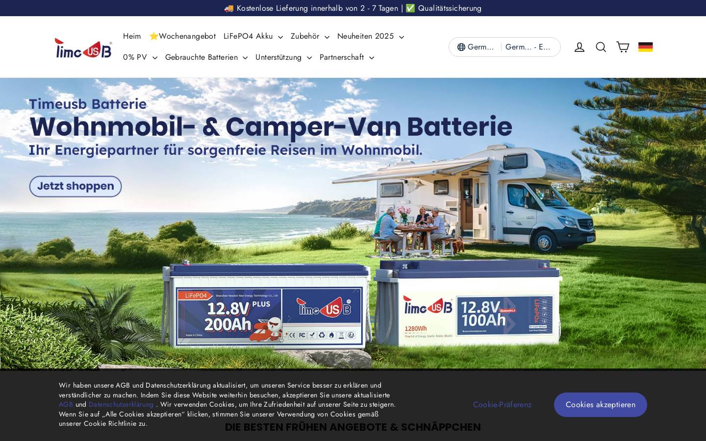 Timeusb Deutschland homepage screenshot