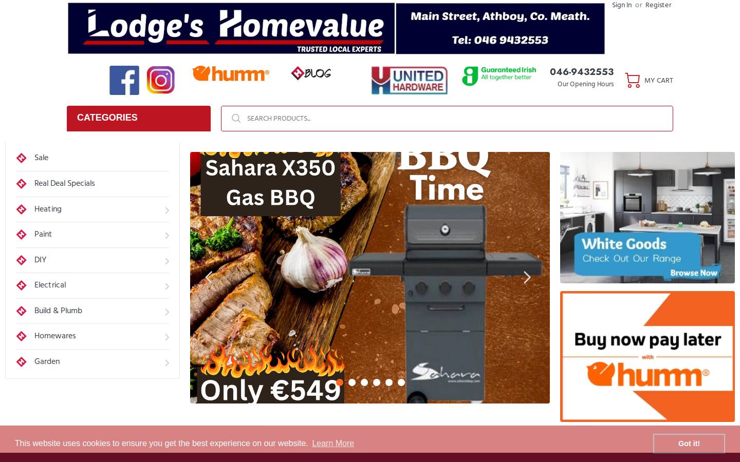 timlodge.ie homepage screenshot