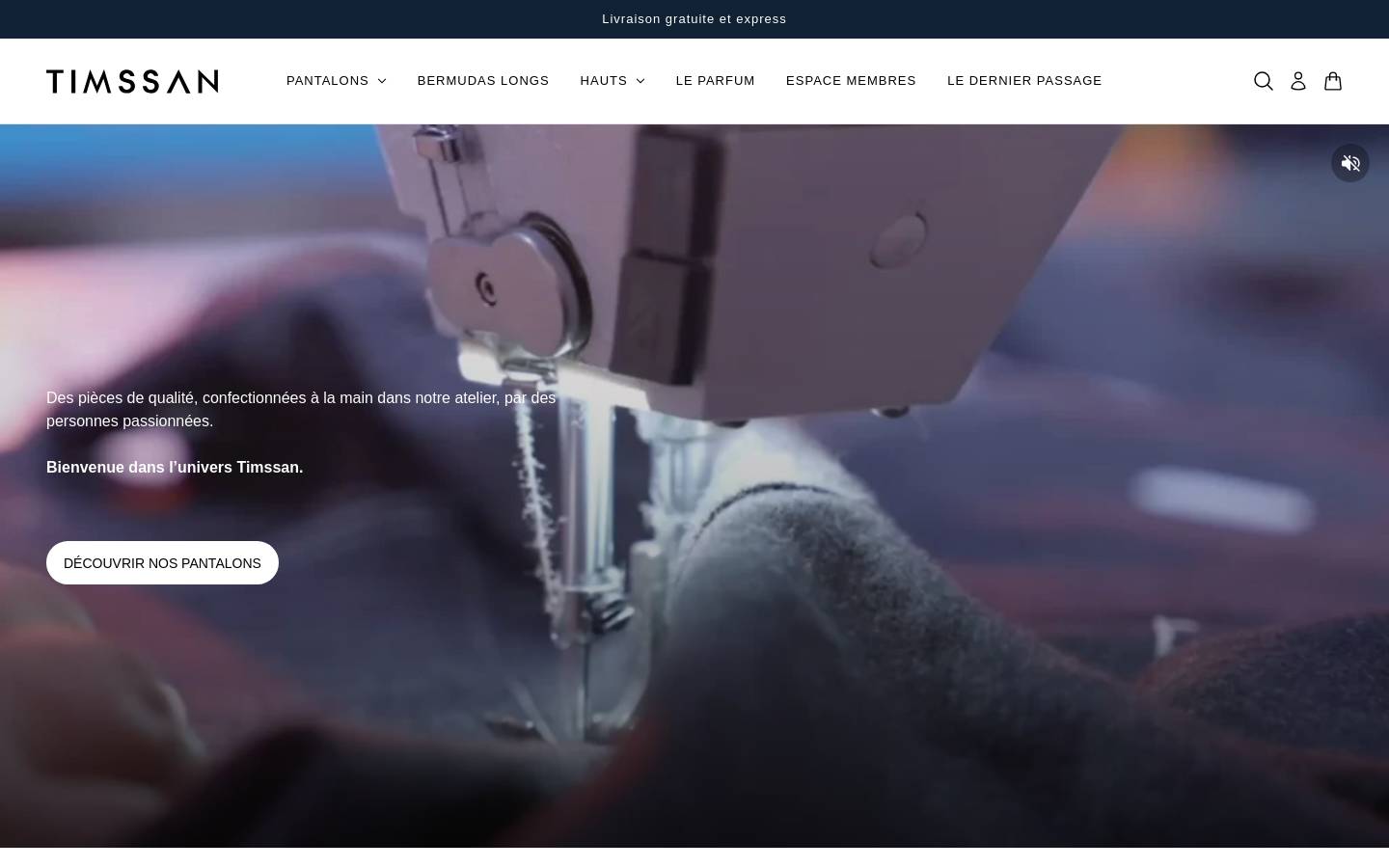 Timssan homepage screenshot