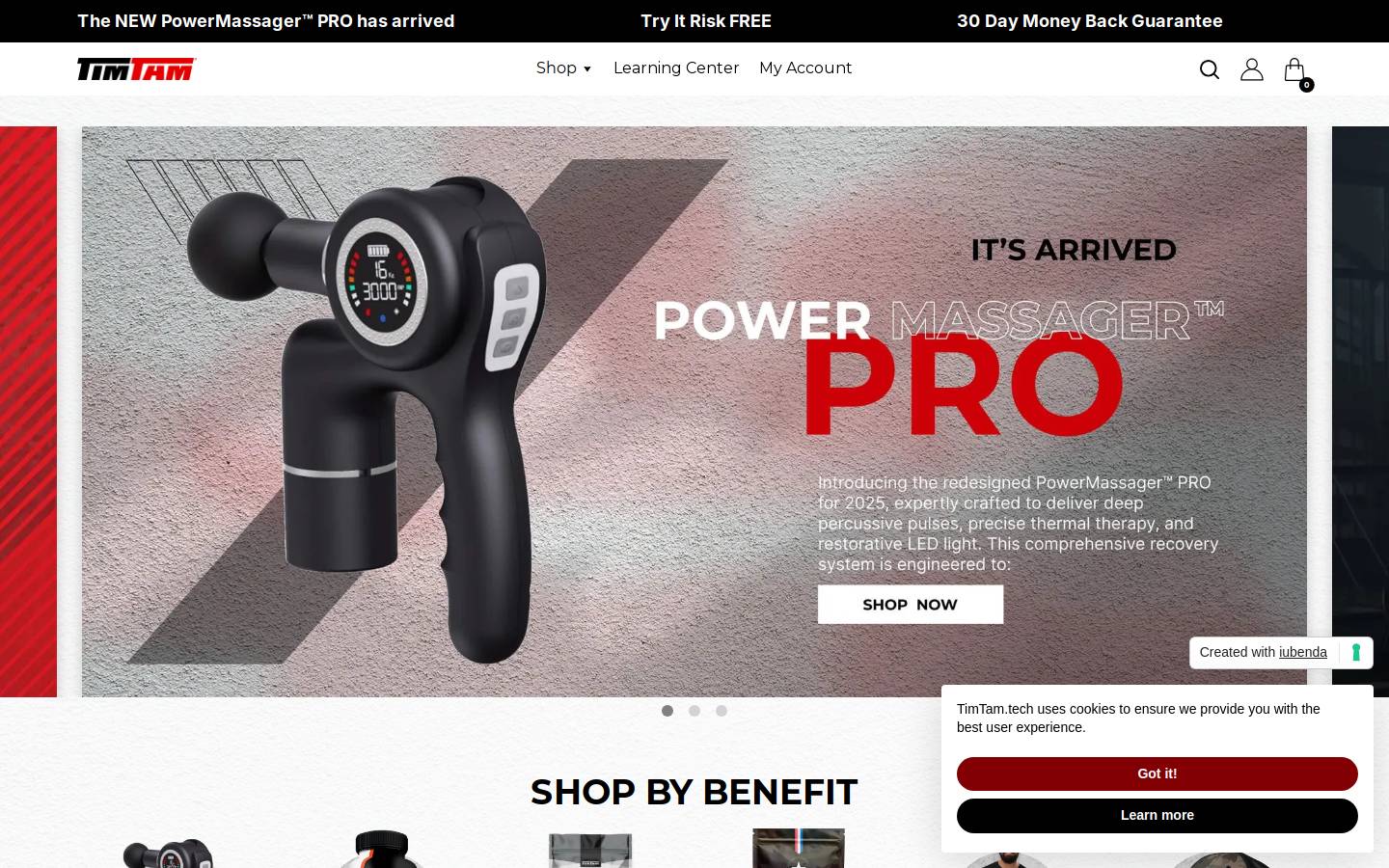 TimTam homepage screenshot