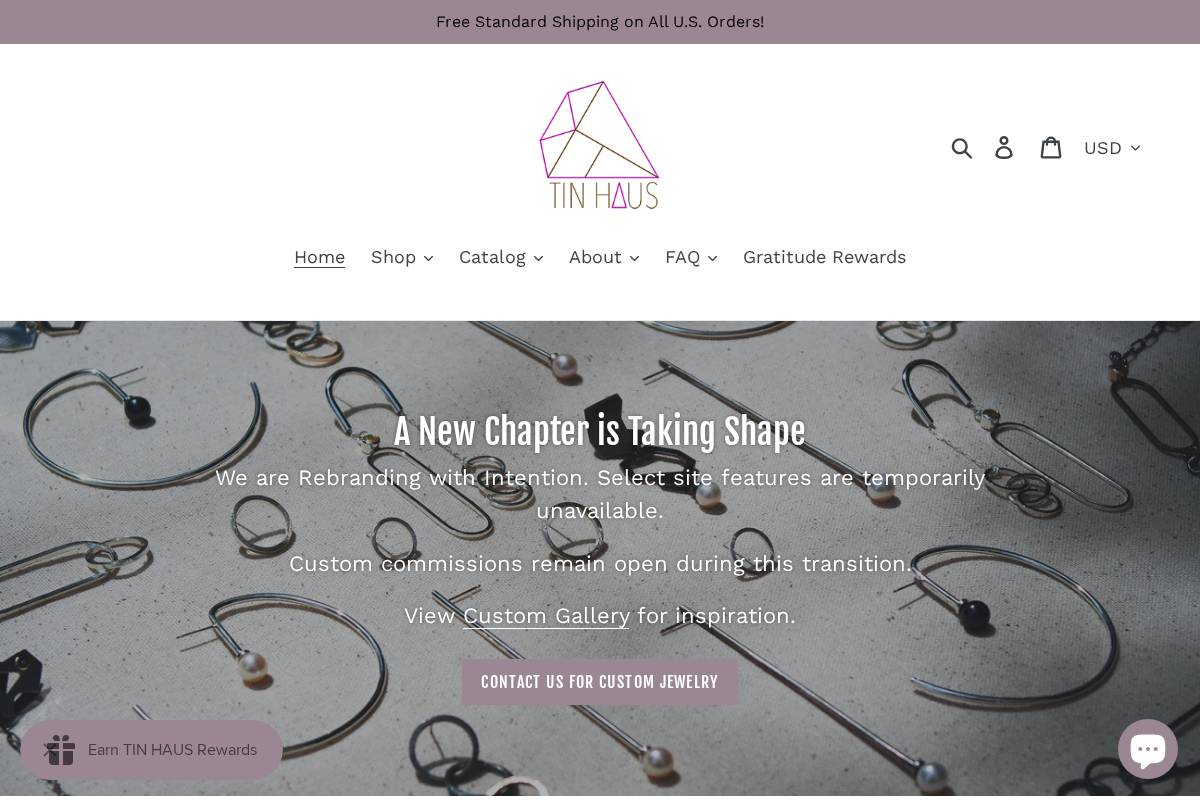 tin-haus.com homepage screenshot