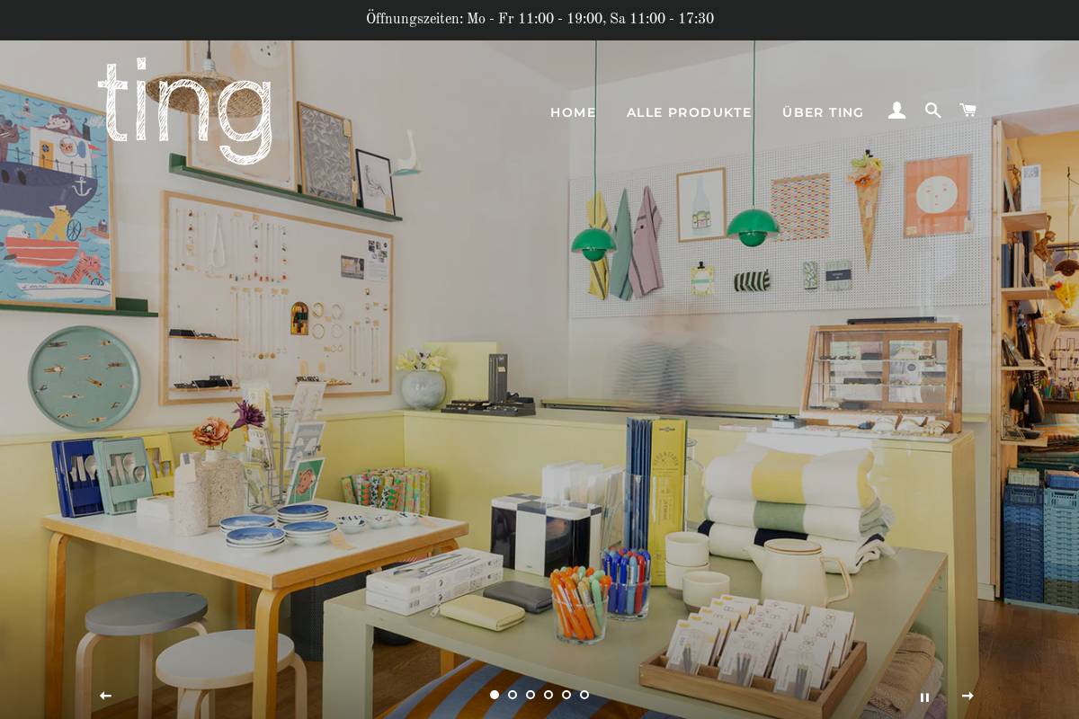 ting-shop.com homepage screenshot