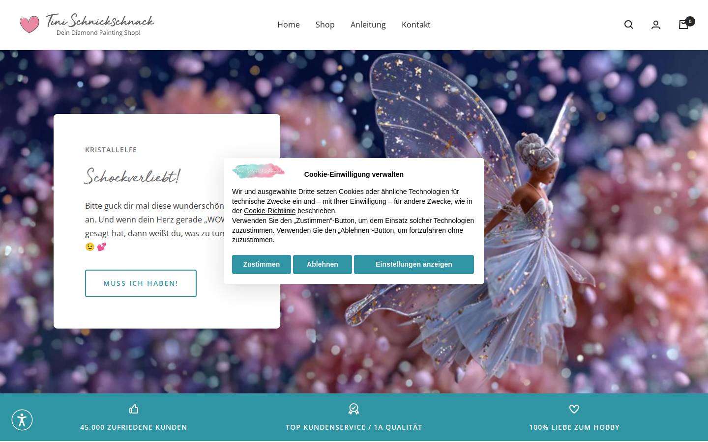 Tini Schnickschnack homepage screenshot