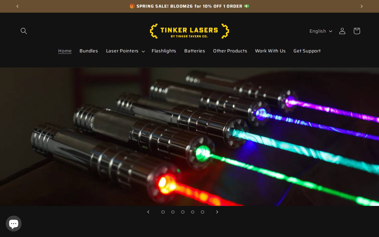 tinkerdynamics.com homepage screenshot