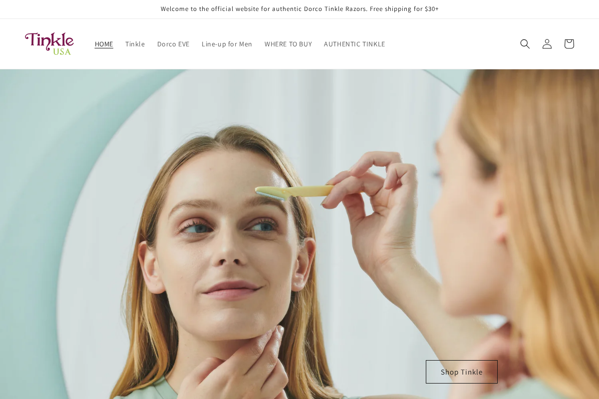 Tinkle USA homepage screenshot