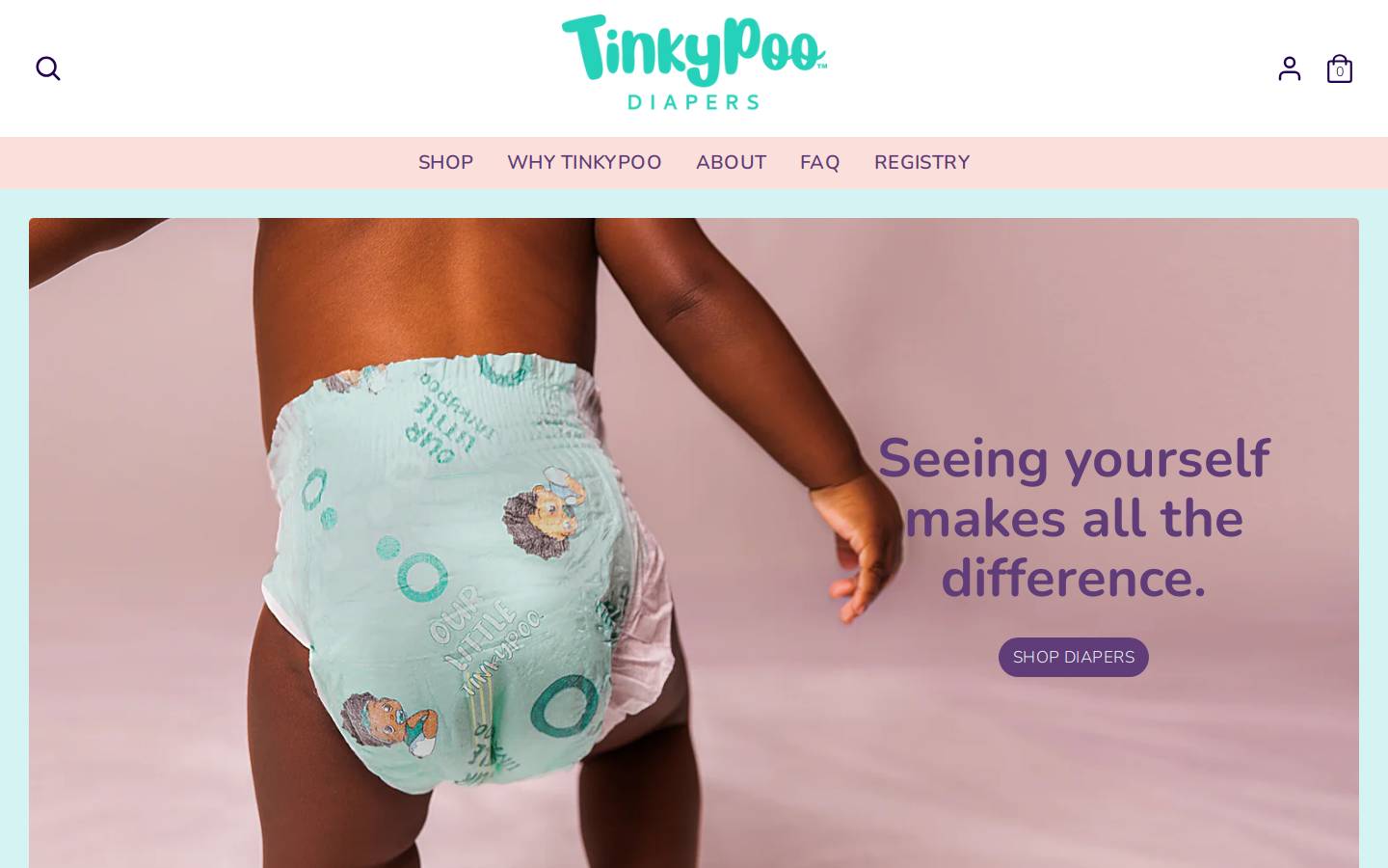 tinkypoo.com homepage screenshot