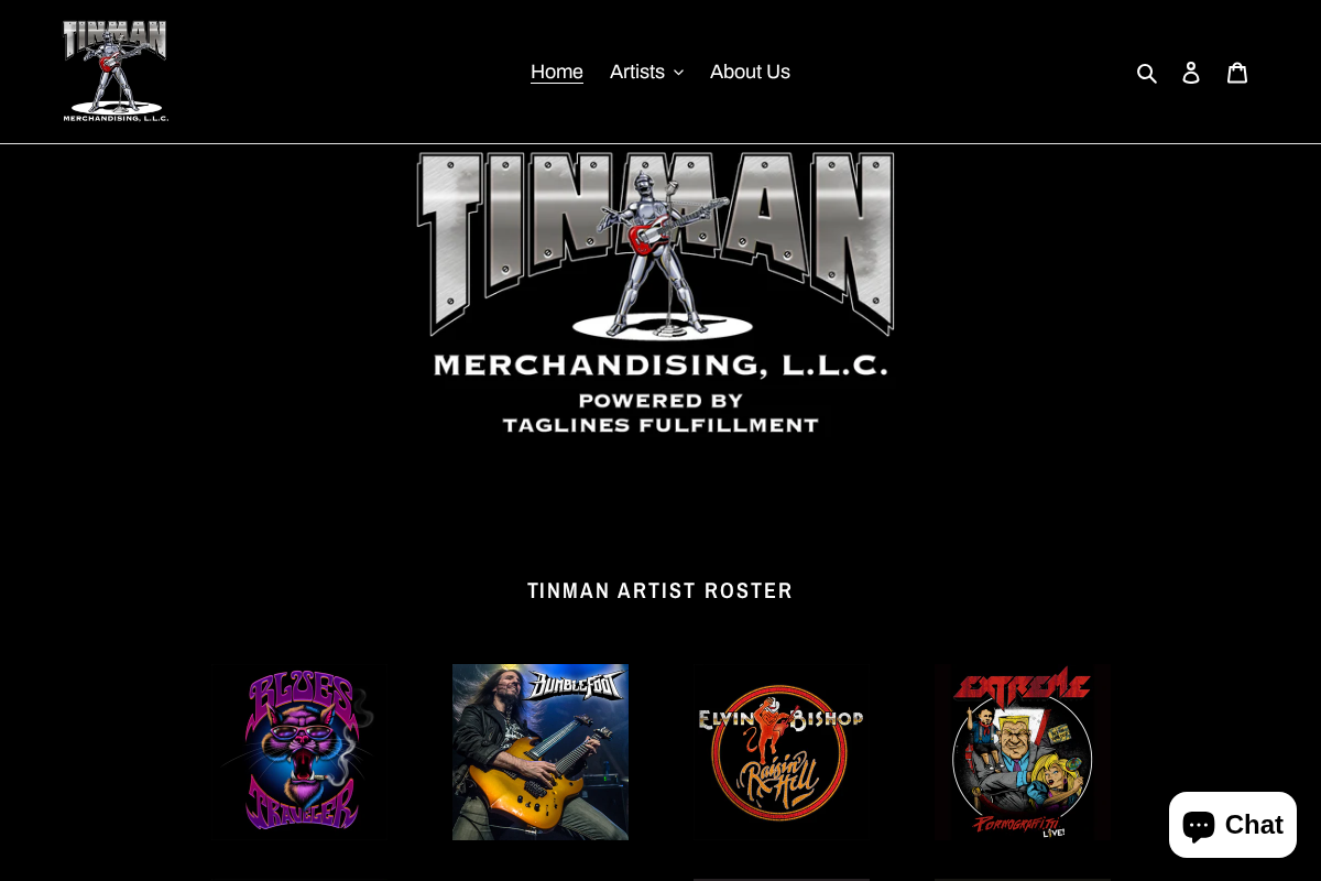 Tinman homepage screenshot