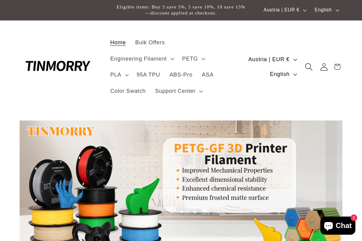 TINMORRY Store homepage screenshot