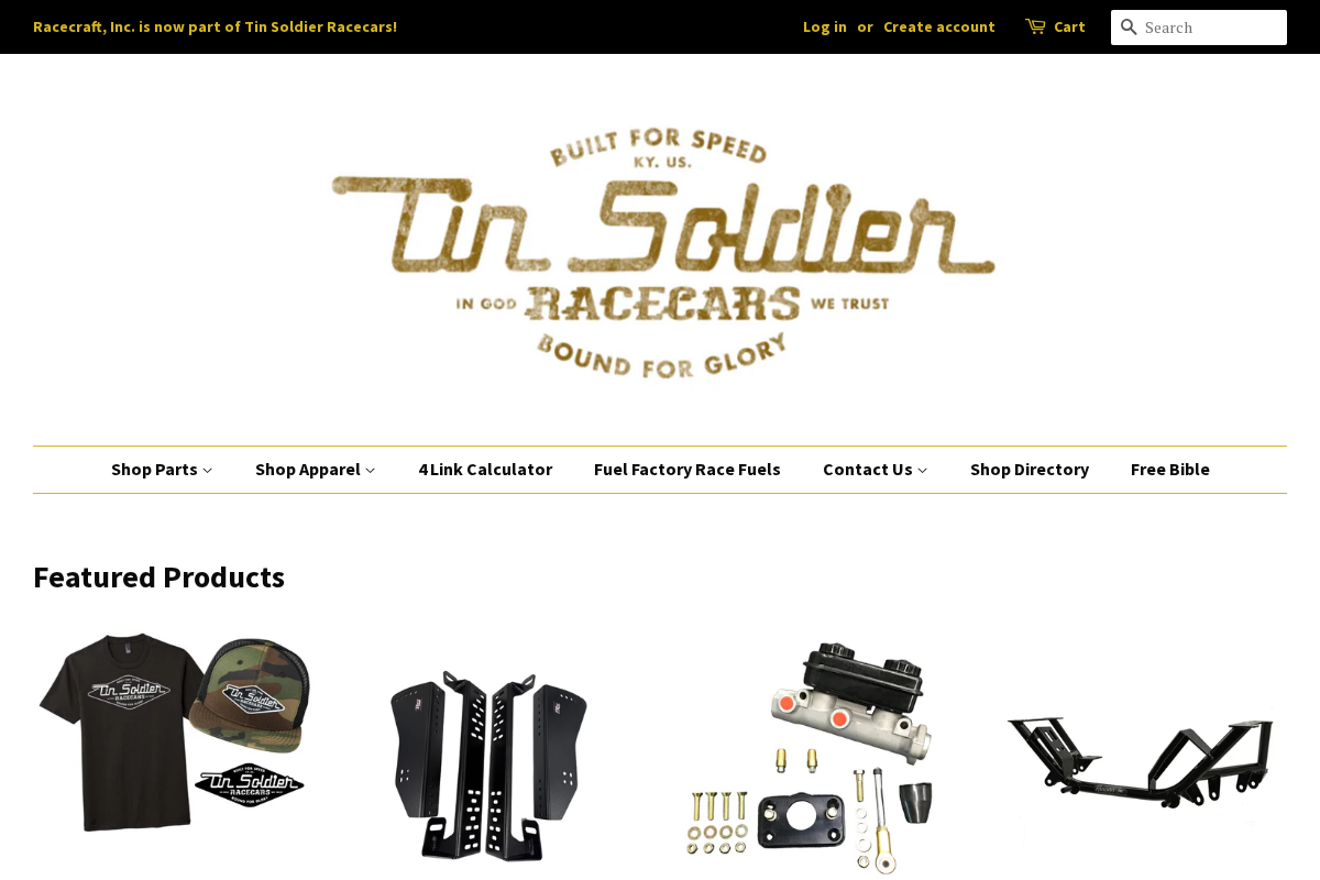 Tin Soldier Racecars homepage screenshot