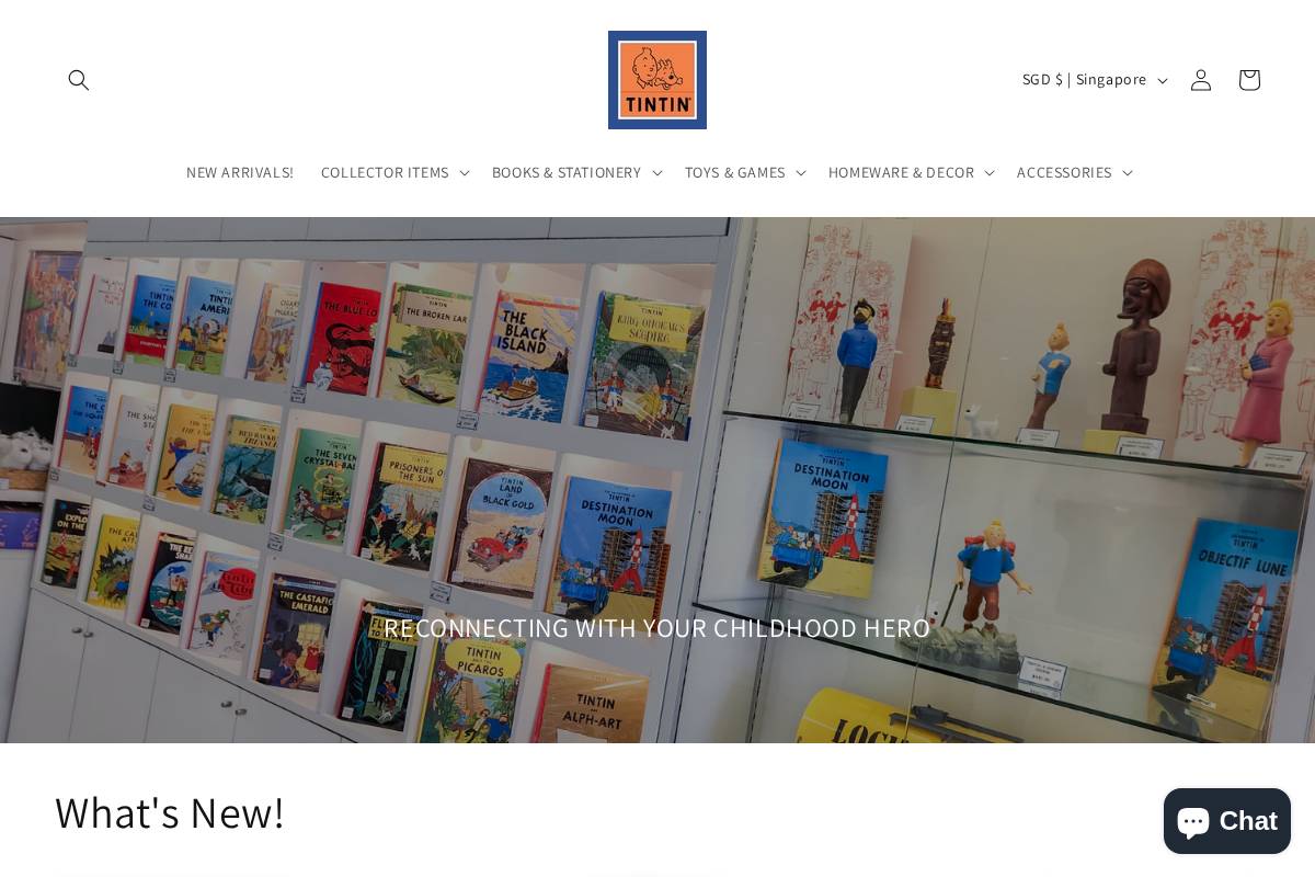 tintin.sg homepage screenshot