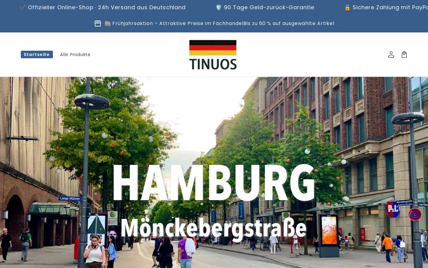 tinuos.com homepage screenshot