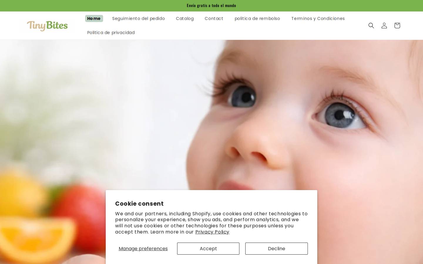 tinybites.store homepage screenshot