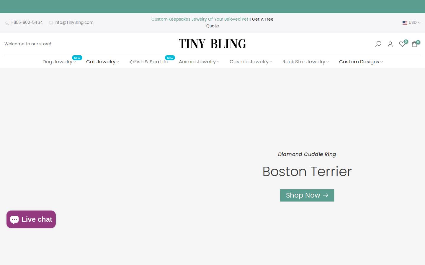 tinybling.com homepage screenshot