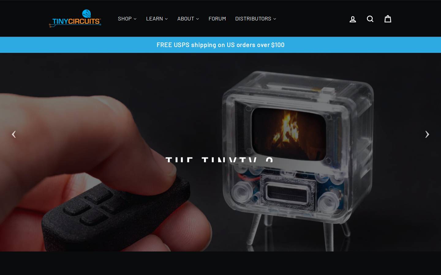 tinycircuits.com homepage screenshot