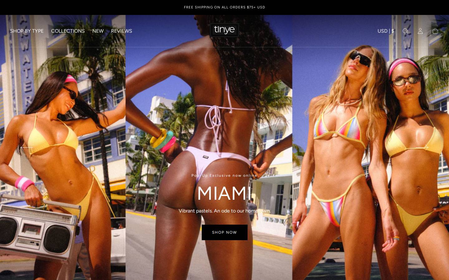 tinyeswim.com homepage screenshot