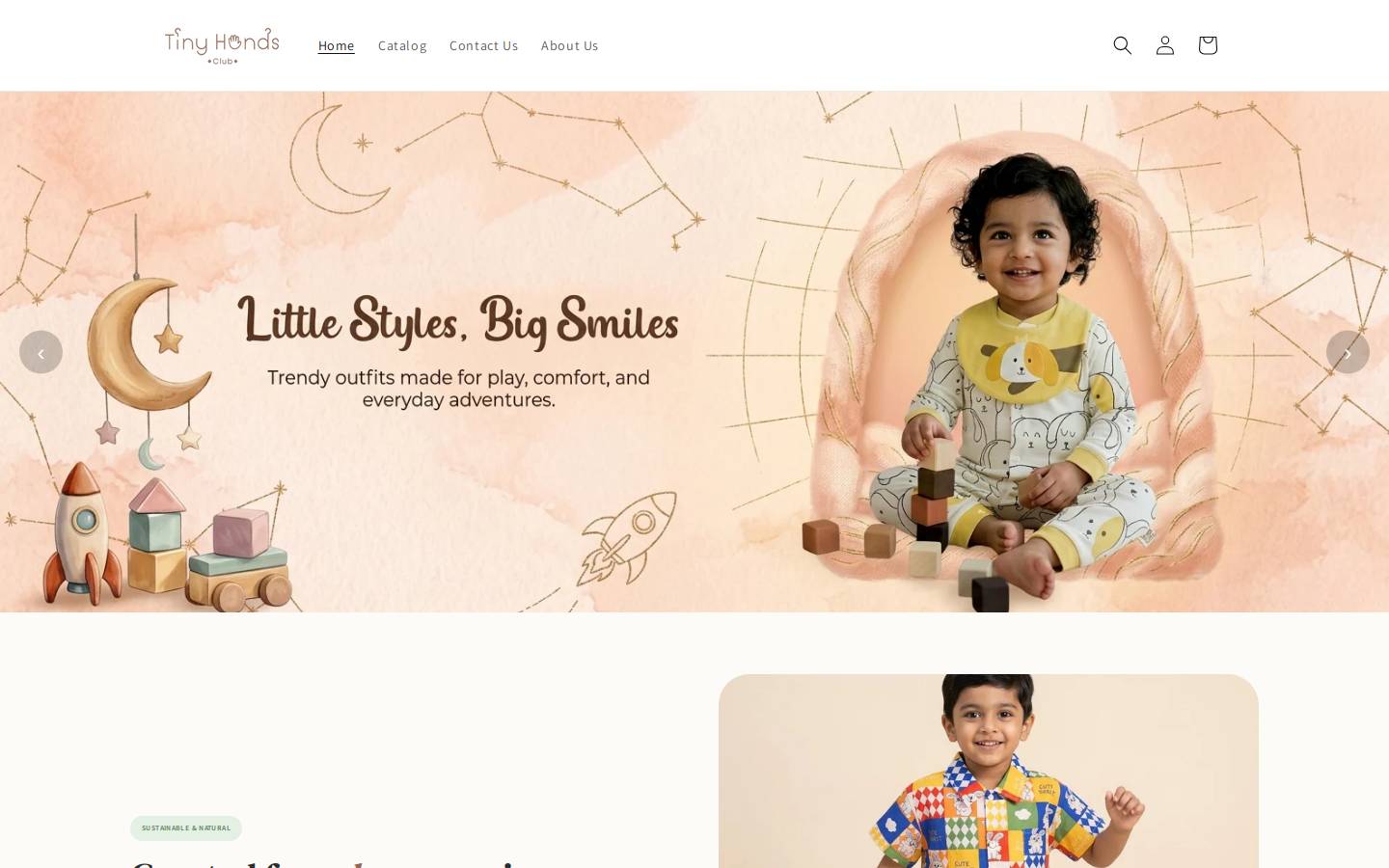 tinyhandsclub.com homepage screenshot