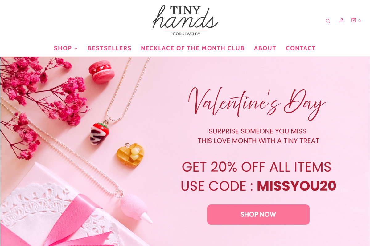 tinyhandsonline.com homepage screenshot