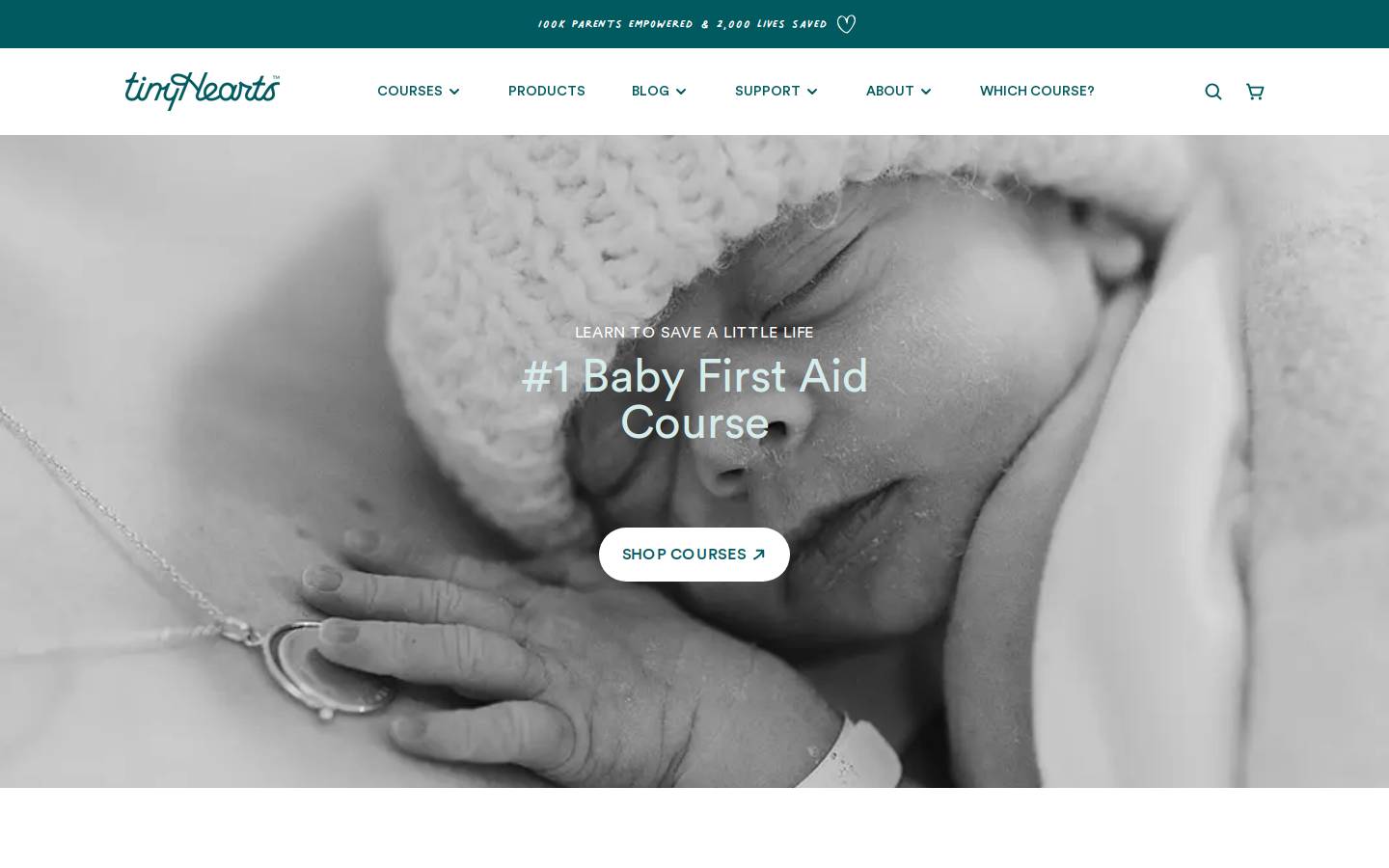 tinyhearts.com homepage screenshot