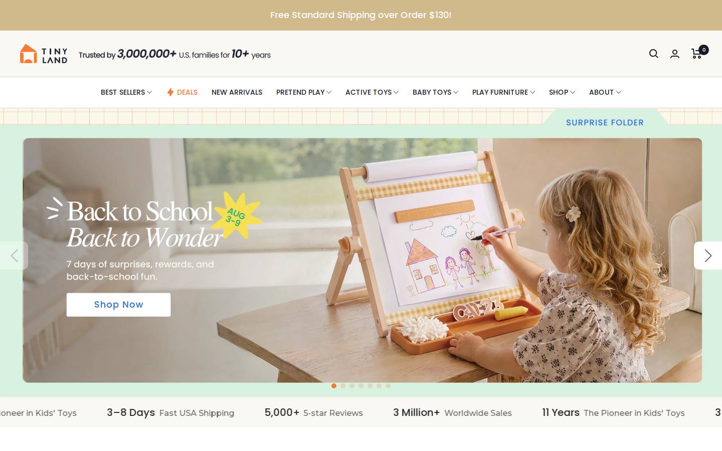 Tiny Land homepage screenshot