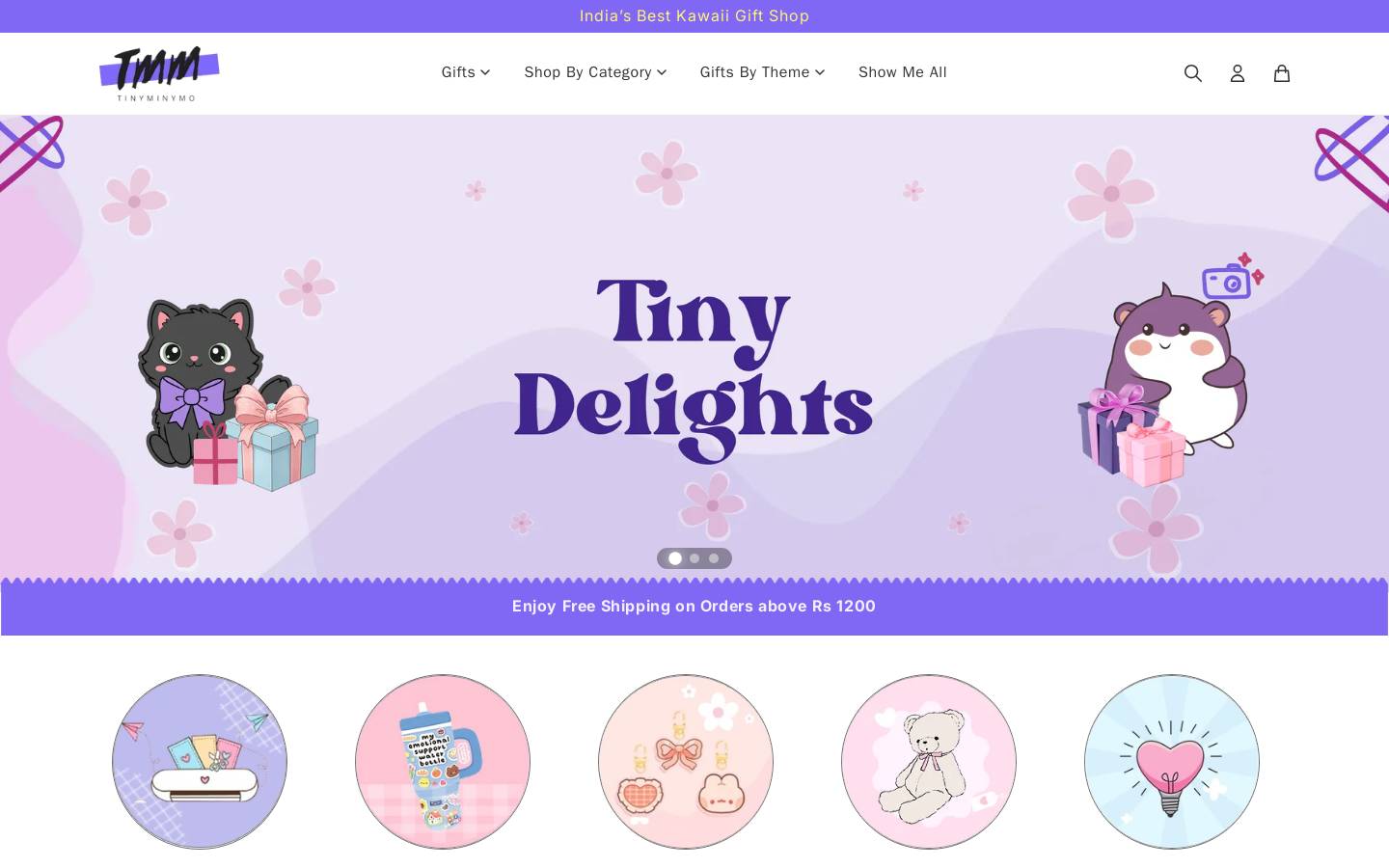 tinyminymo.com homepage screenshot