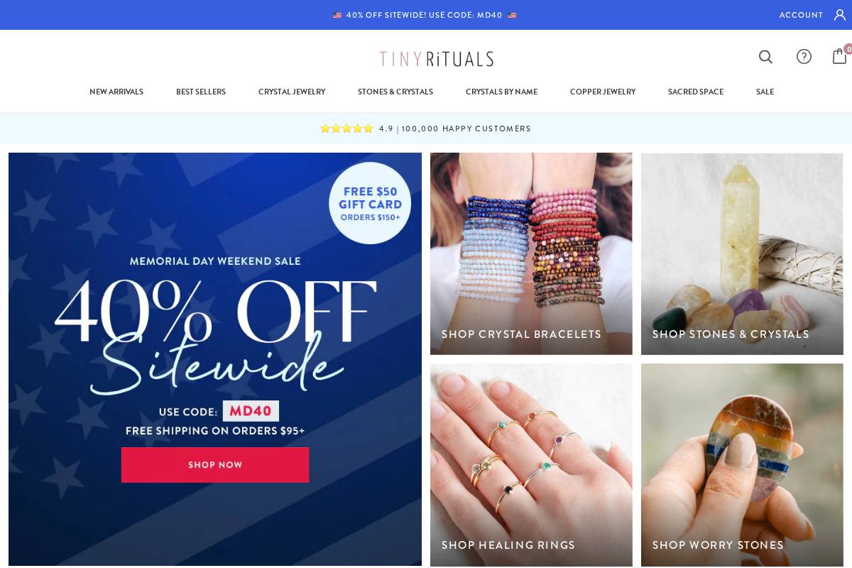 Tinyrituals homepage screenshot