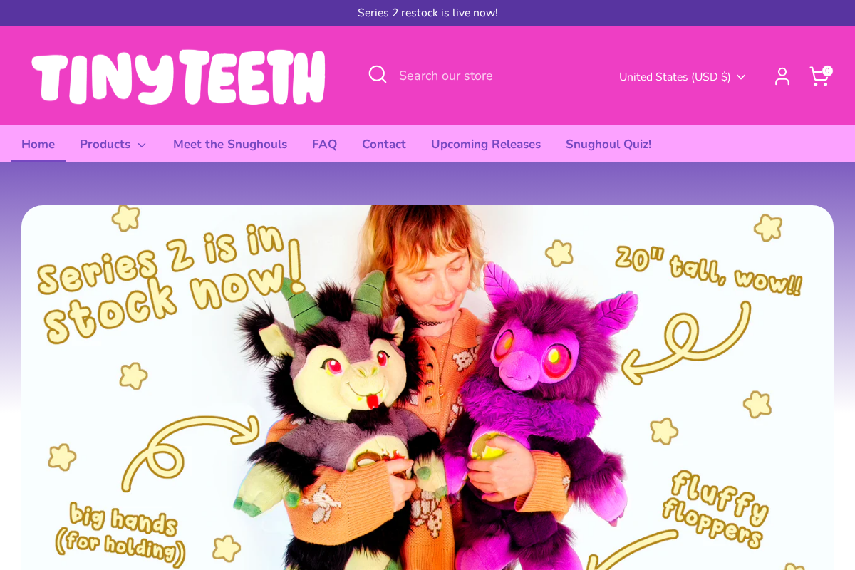 Tiny Teeth homepage screenshot