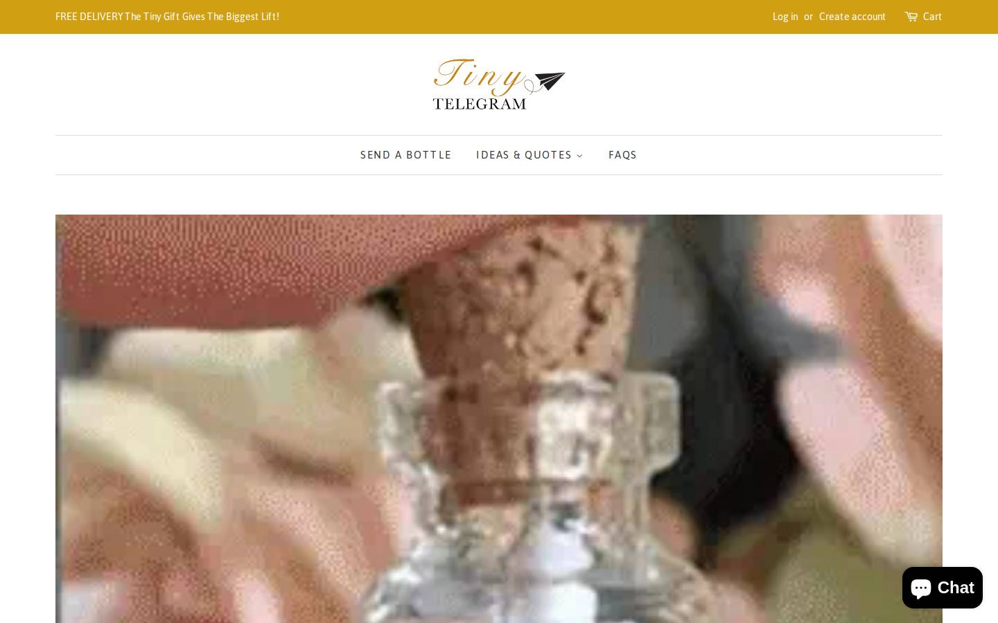 tinytelegram.com homepage screenshot