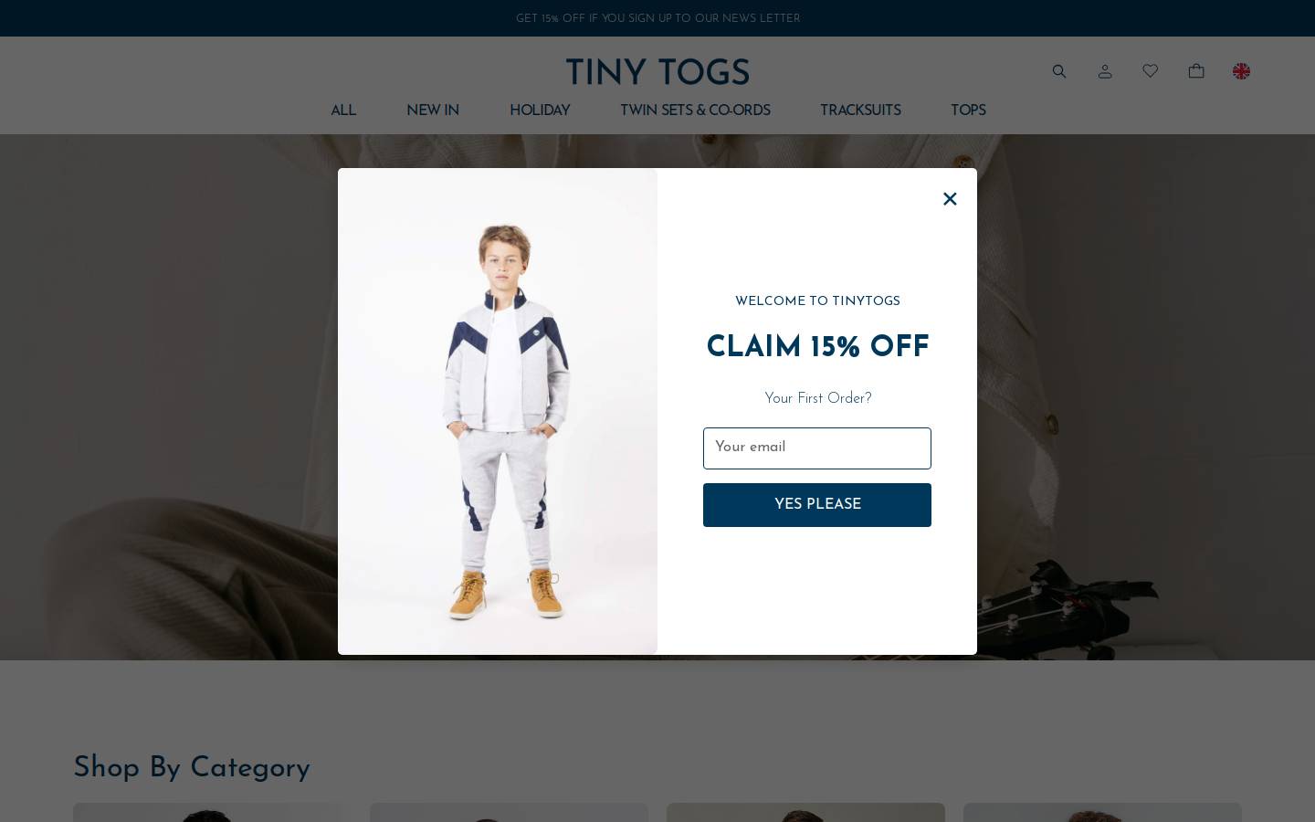 tinytogs.com homepage screenshot