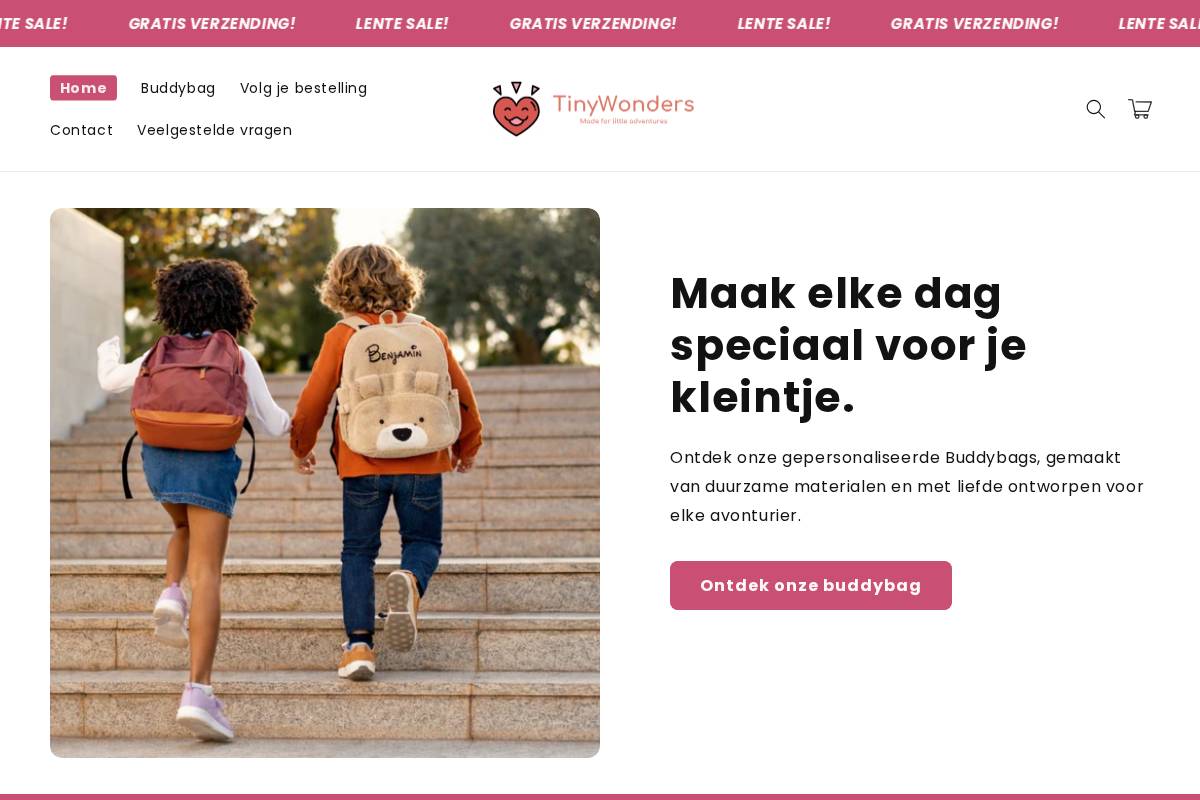 tinywonders.nl homepage screenshot