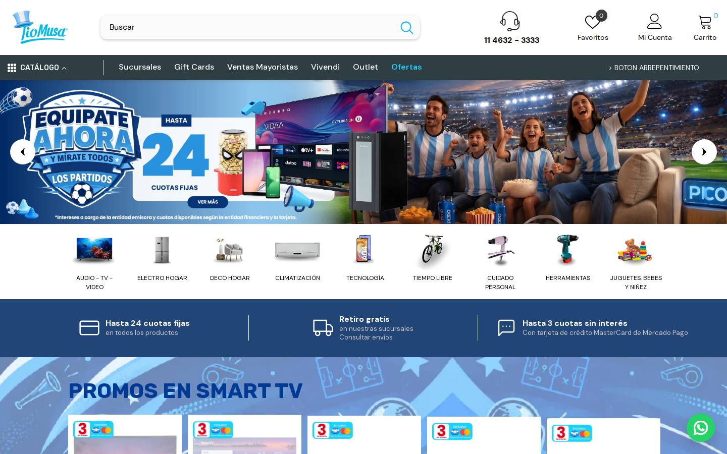 tiomusa.com.ar homepage screenshot