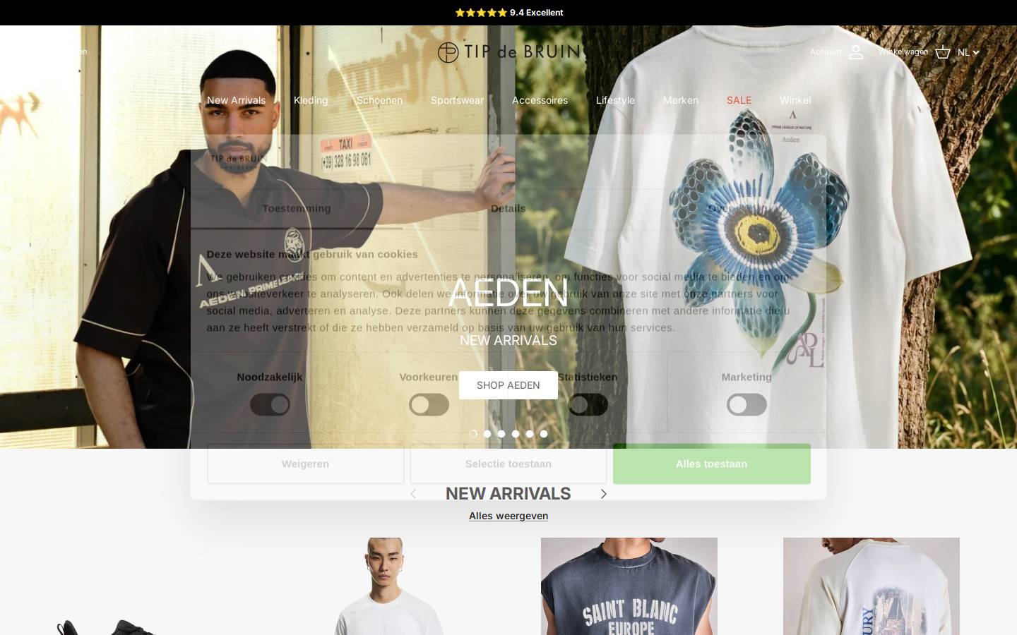 Tip de Bruin homepage screenshot