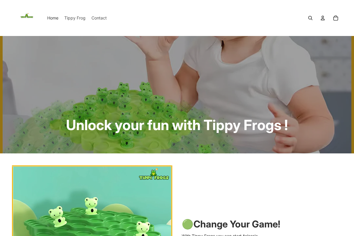 Tippy Frog homepage screenshot