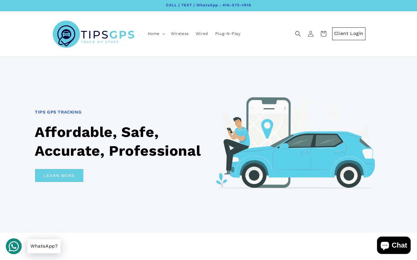 tipsgps.com homepage screenshot