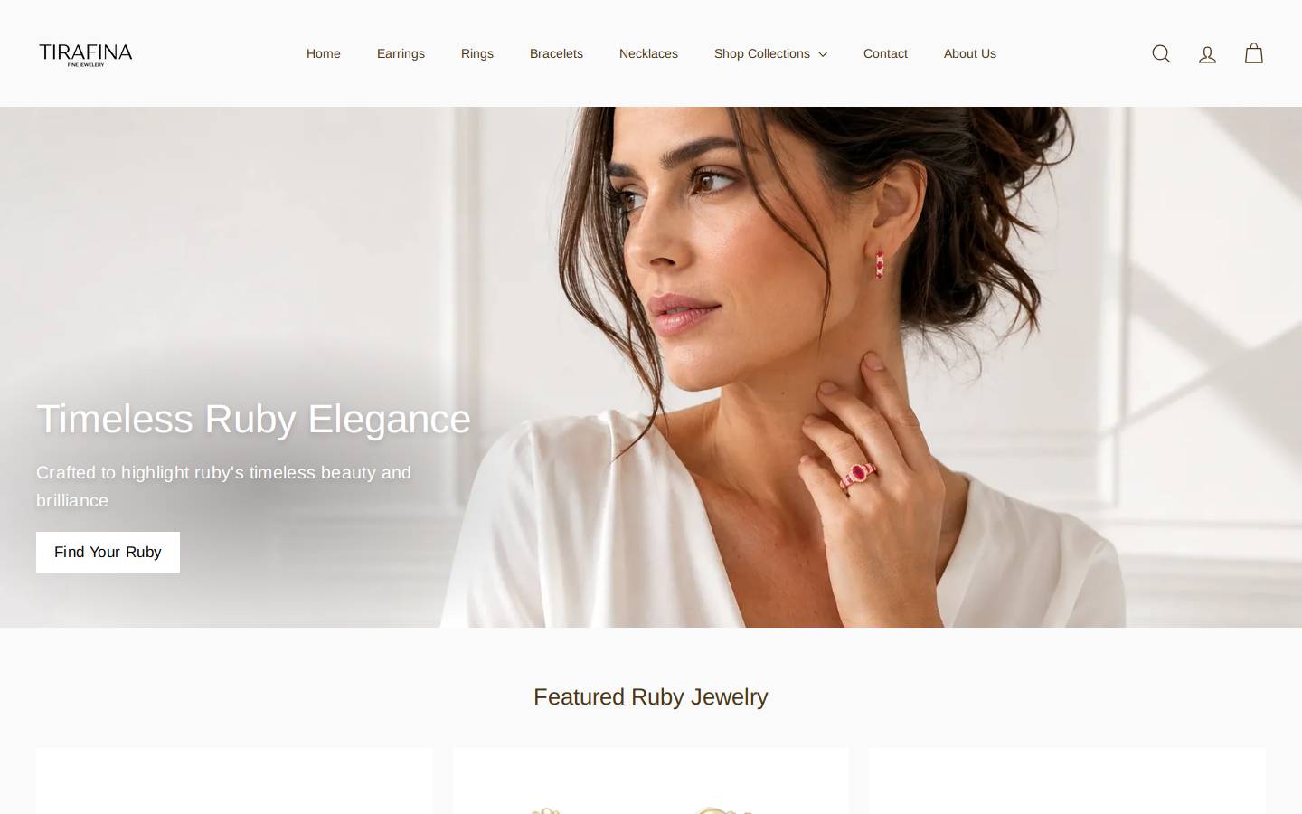 tirafina.com homepage screenshot