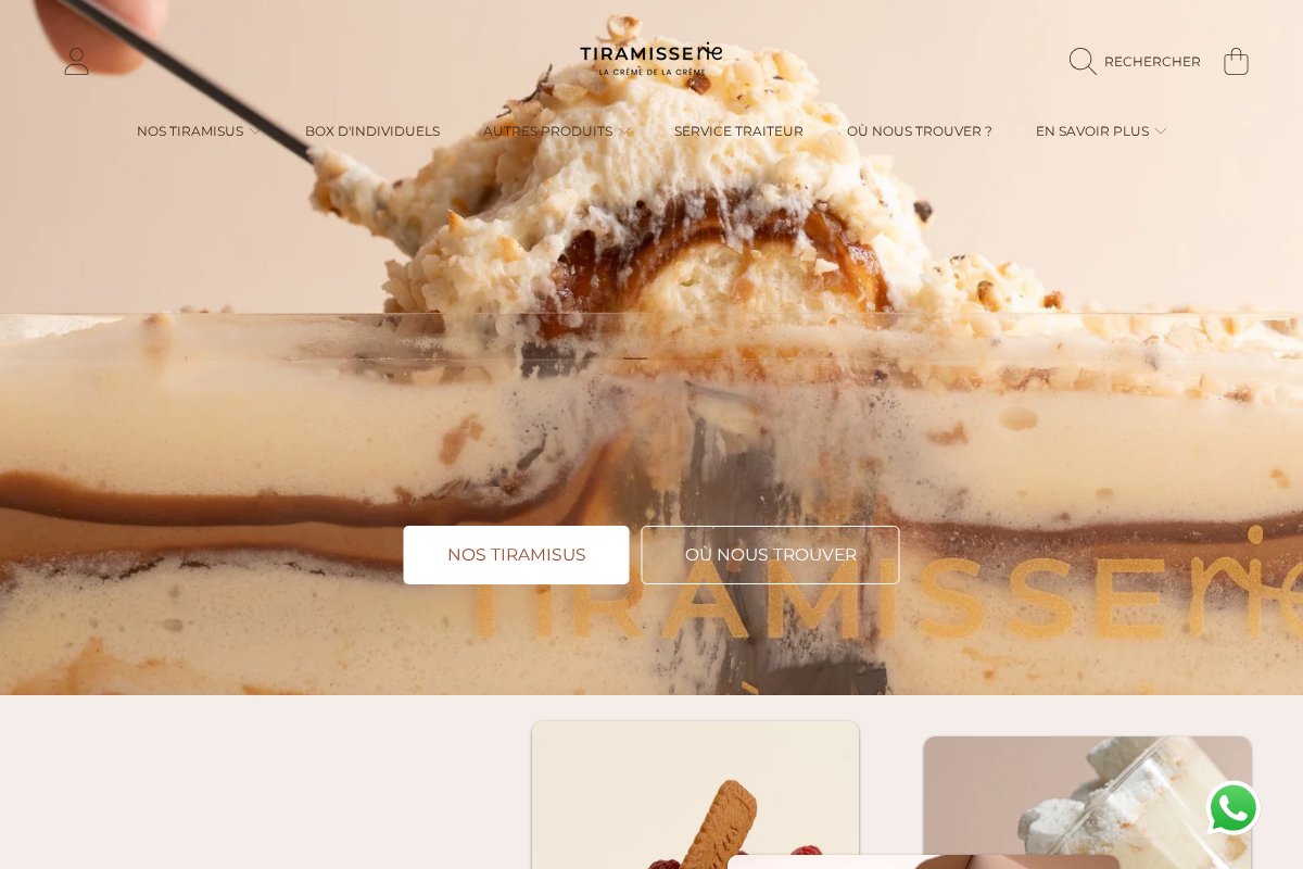 La Tiramisserie homepage screenshot