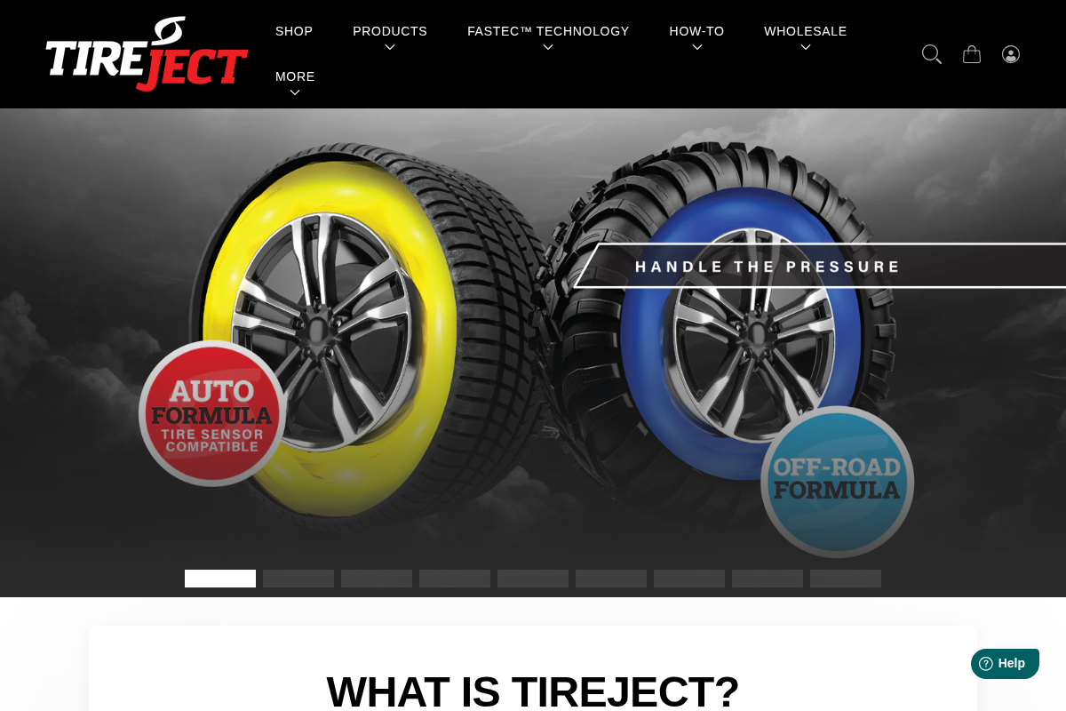 Tireject homepage screenshot