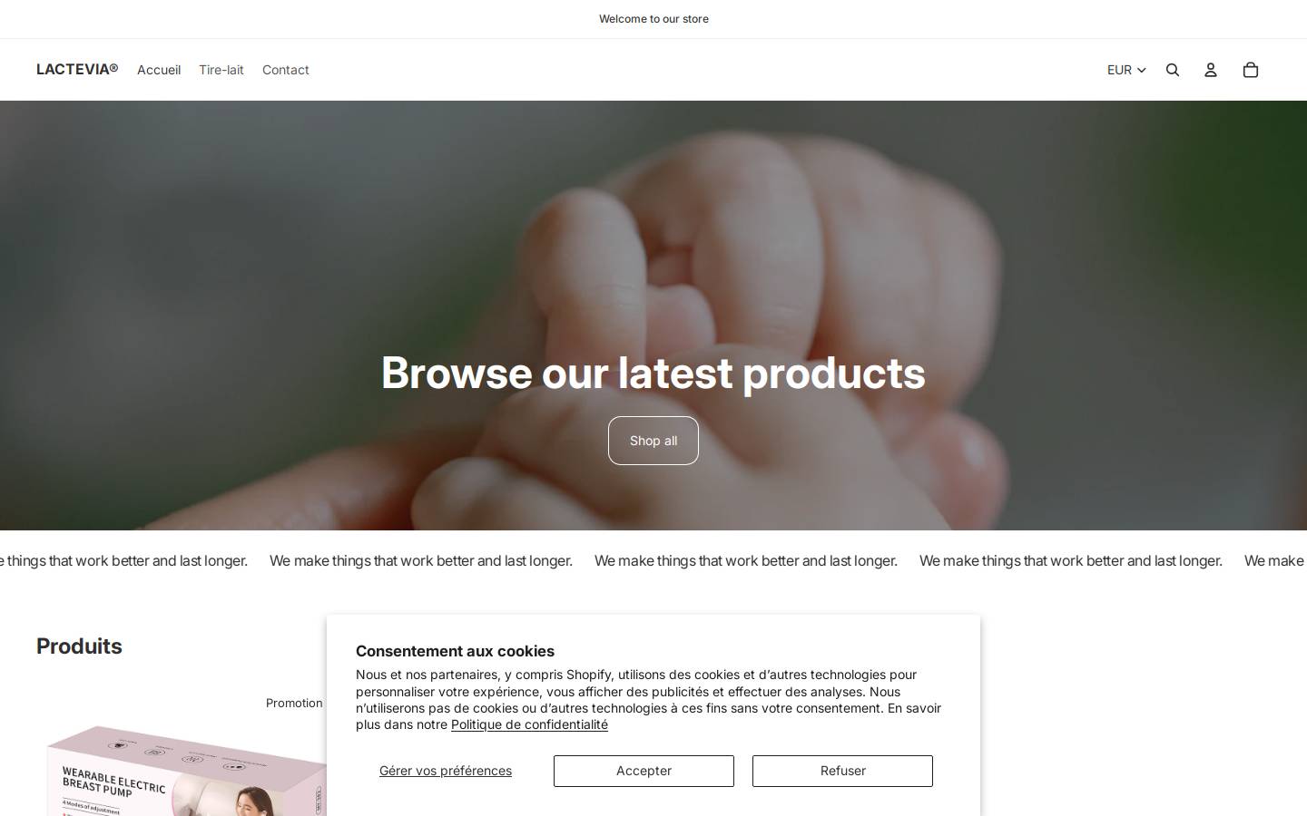 tirelait-maman.fr homepage screenshot