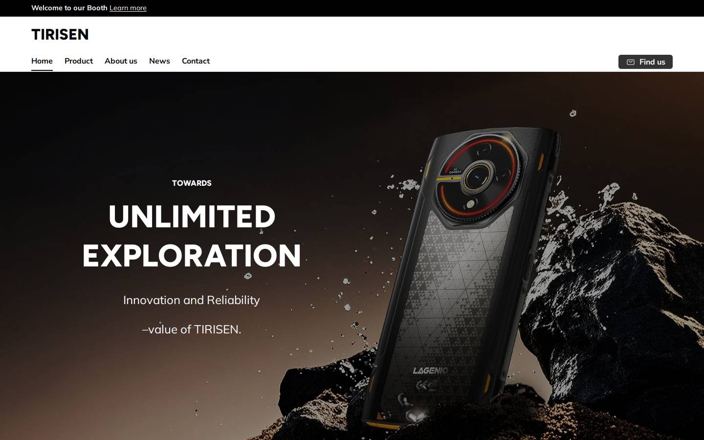 tirisen.com homepage screenshot