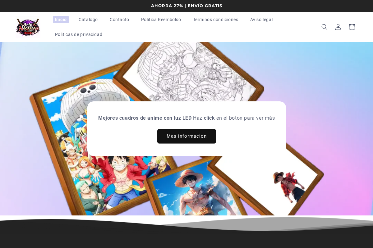 Arte Nakama homepage screenshot