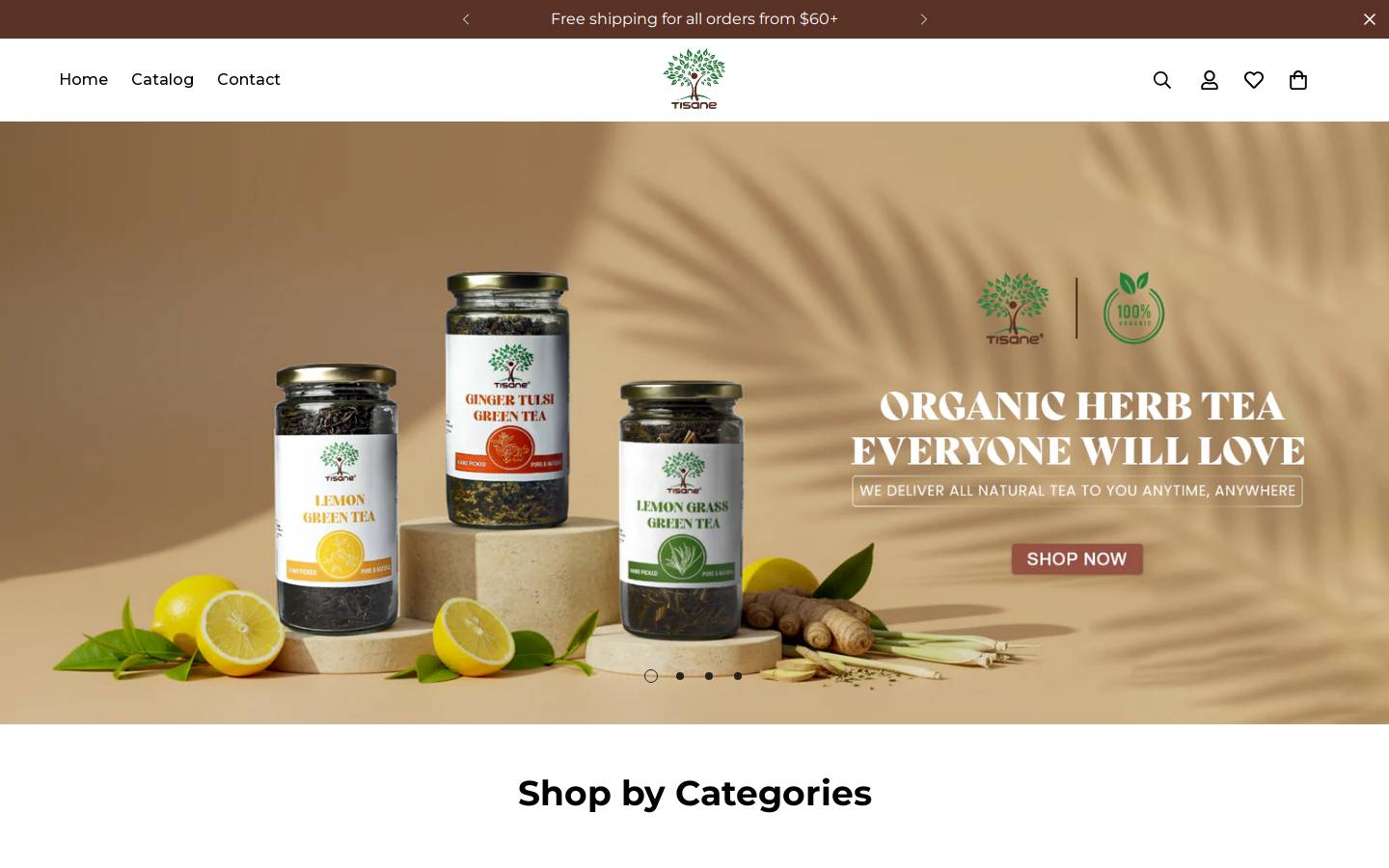 tisane.in homepage screenshot