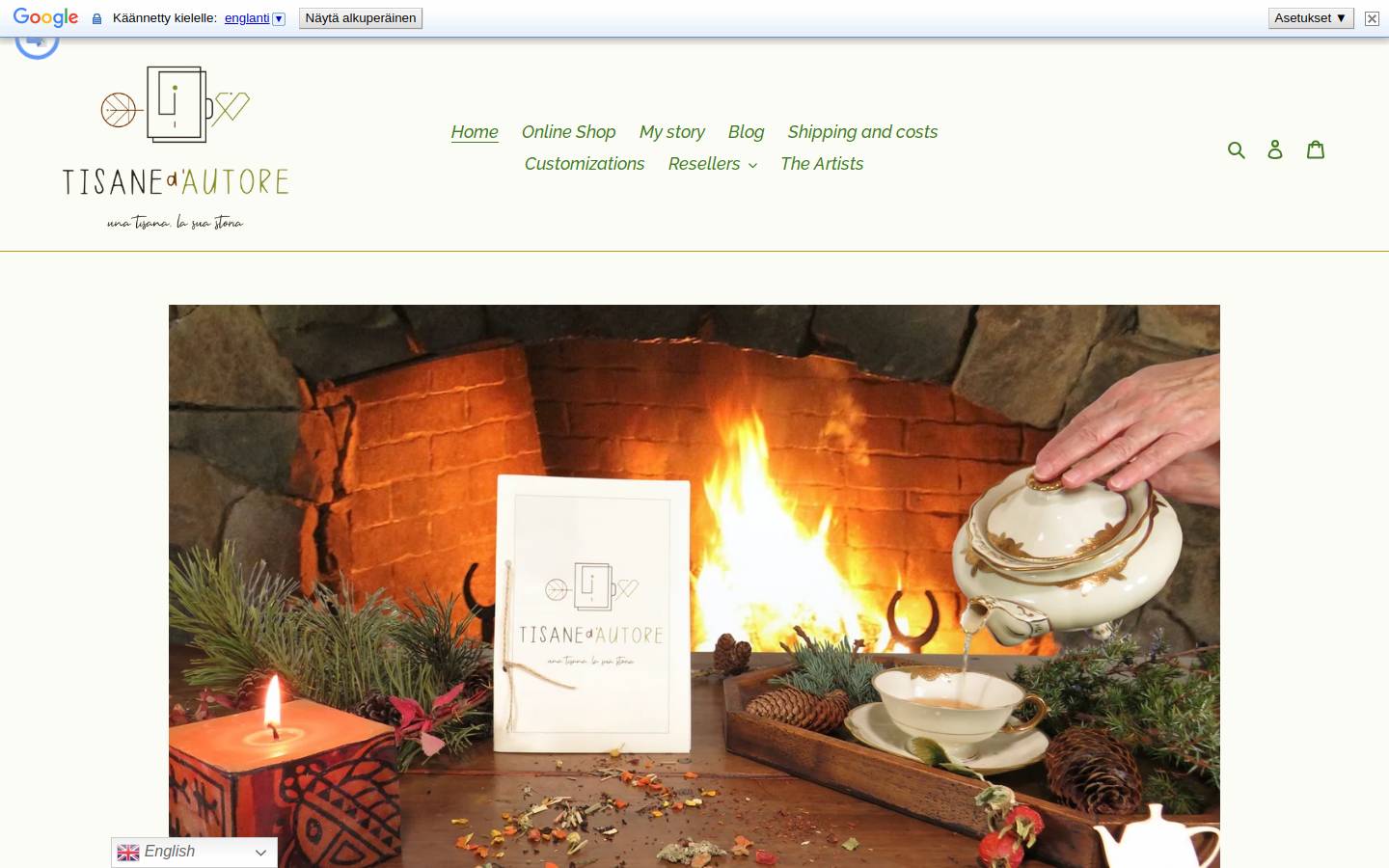 tisanedautore.com homepage screenshot