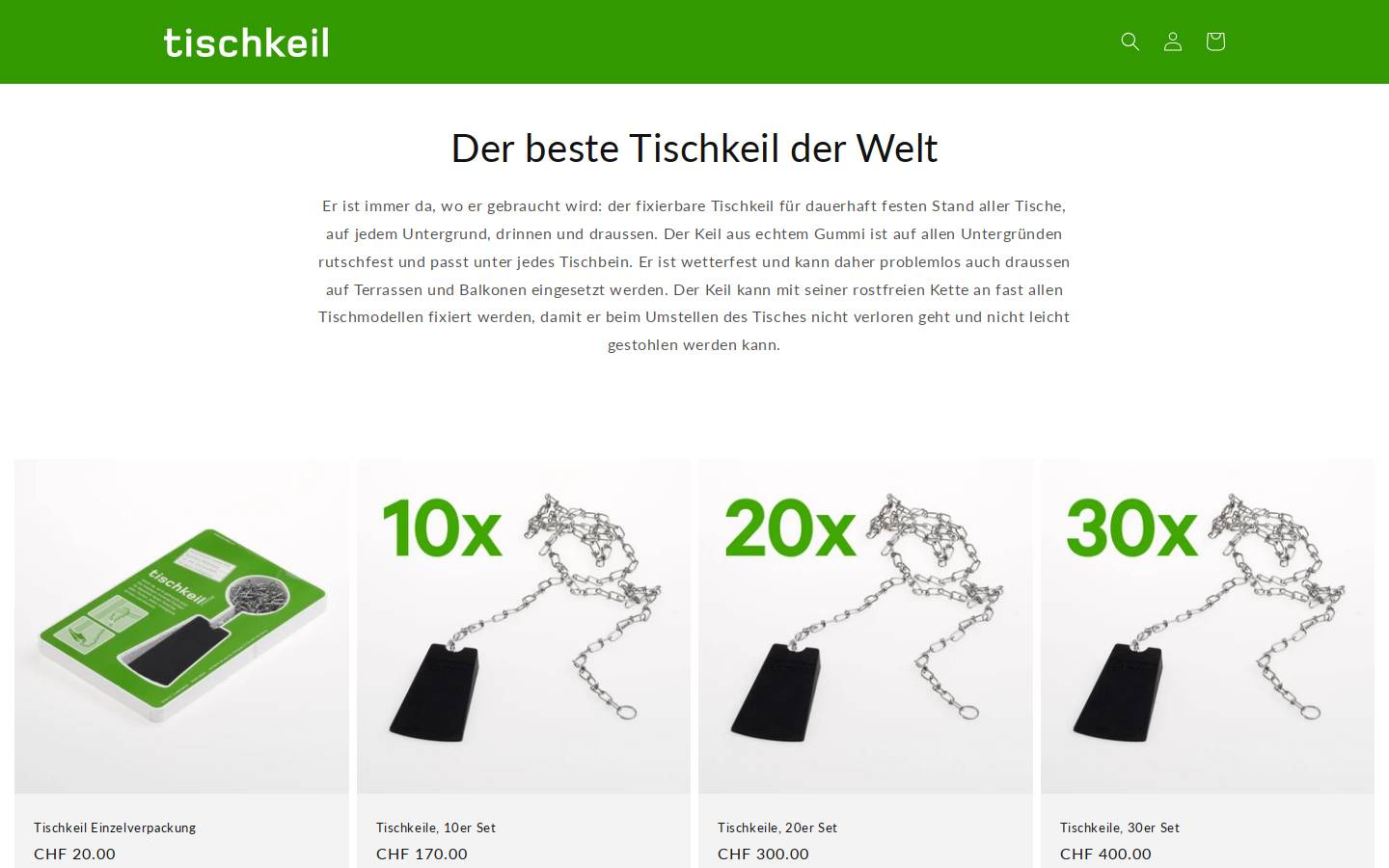 tischkeil.ch homepage screenshot