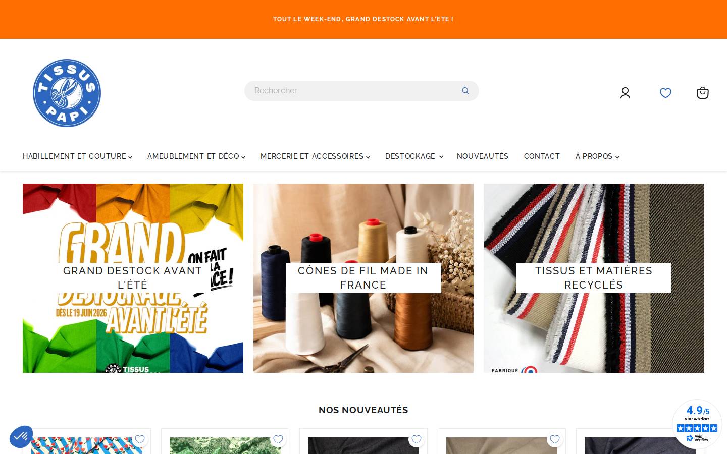 tissuspapi.com homepage screenshot
