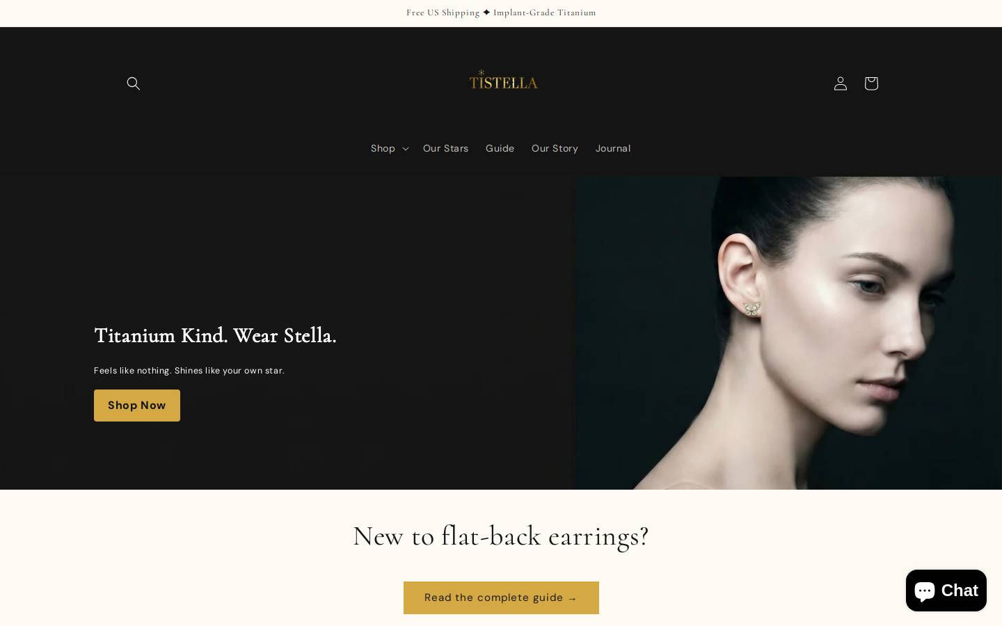 TiStella Glamour homepage screenshot