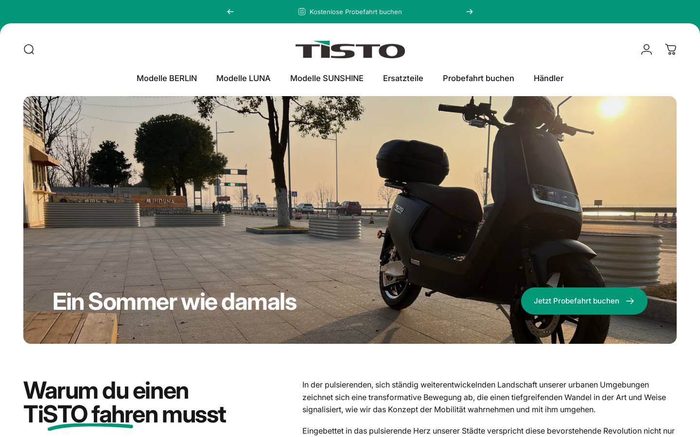 tisto.ch homepage screenshot