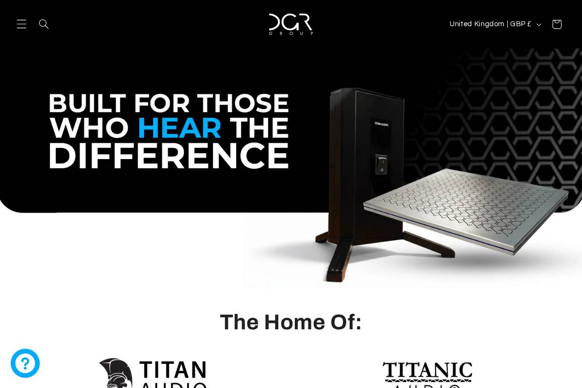 titanaudio.co.uk homepage screenshot